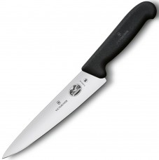 Ніж кухонний Victorinox Fibrox Carving 19 см Чорний 5.2003.19