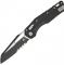 Ніж Microtech MSI Single Edge Tri-Grip Black Injection Molded Black Blade with Beadblast Hardware, напівсерейтор Black