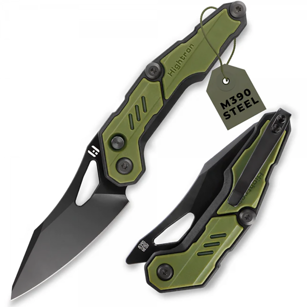 Нож Hightron Spectron, M390, GFN Green, Black blade HK04GRN