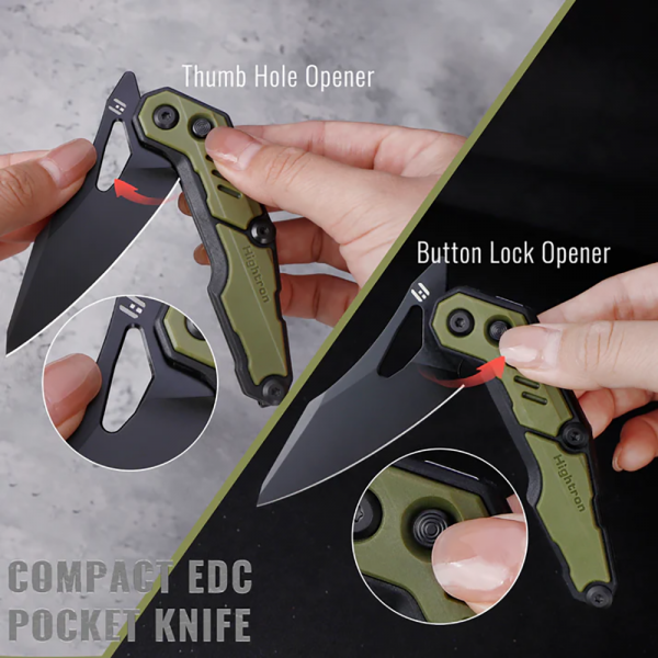 Нож Hightron Spectron, M390, GFN Green, Black blade HK04GRN
