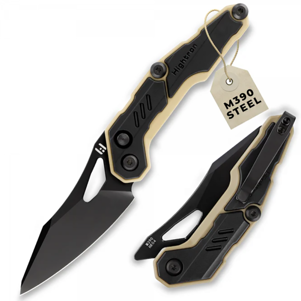 Нож Hightron Spectron, M390, GFN Black, Black blade HK04BLK