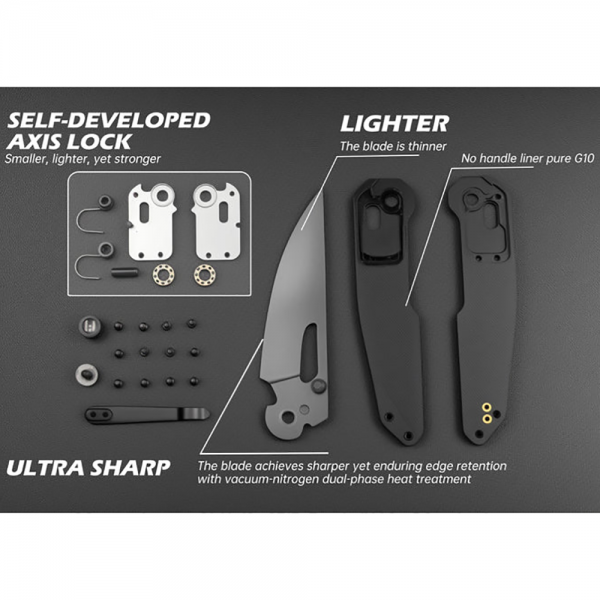 Нож Hightron Sharplyn, 14C28N, G10 + CF, HK01BLK
