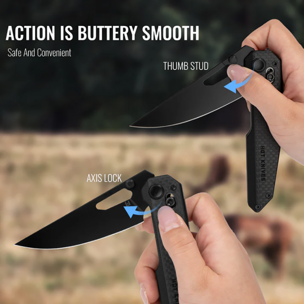 Нож Hightron Sharplyn, 14C28N, G10 + CF, HK01BLK
