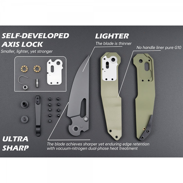 Нож Hightron Sharplyn, 14C28N, G10 HK01GRN