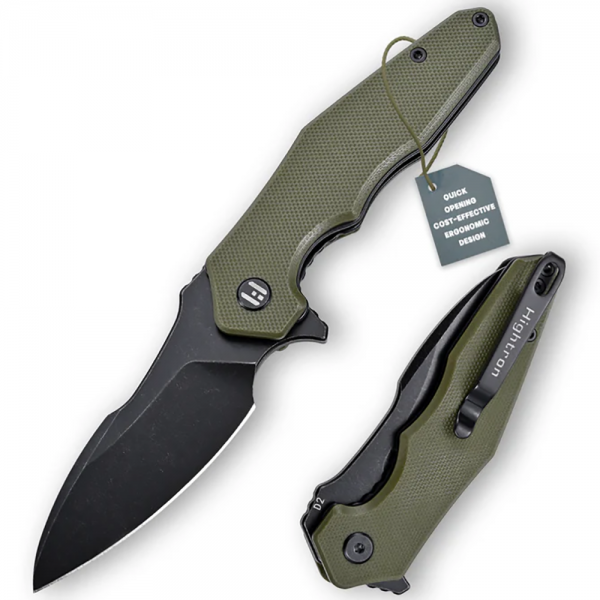 Нож Hightron Mini Ventura, D2, G10 Green HK05GRNBS