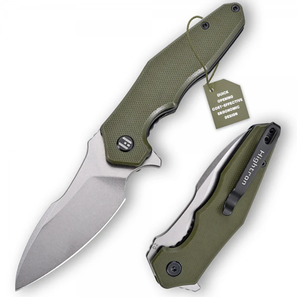 Нож Hightron Mini Ventura, D2, G10 Green HK05GRNS