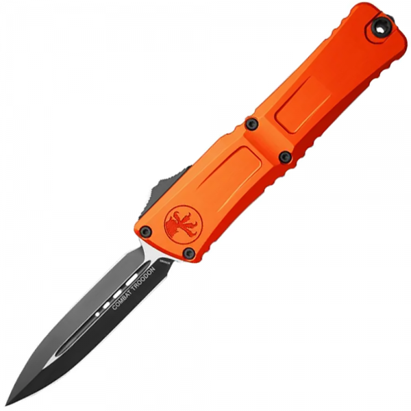 Нож Microtech Combat Troodon Gen III Double Edge Black Blade Orange