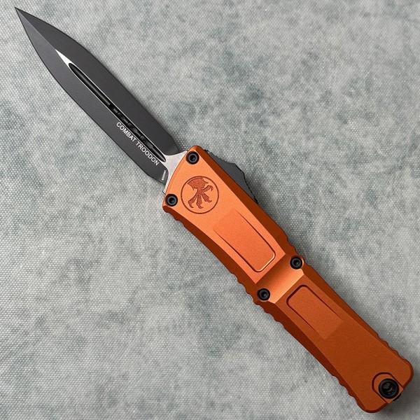 Нож Microtech Combat Troodon Gen III Double Edge Black Blade Orange