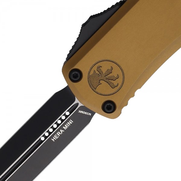 Нож Microtech Hera II Mini Double Edge Black Blade Tan