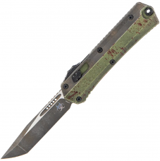 Нож Microtech Glykon Tanto Edge Outbreak Nickel Boron Internals Signature Series Green