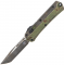 Нож Microtech Glykon Tanto Edge Outbreak Nickel Boron Internals Signature Series Green