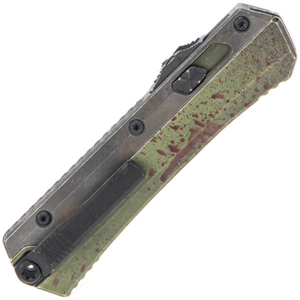 Нож Microtech Glykon Tanto Edge Outbreak Nickel Boron Internals Signature Series Green