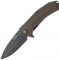 Нож Lionsteel KUR Black, Black Blade, G10, Brown