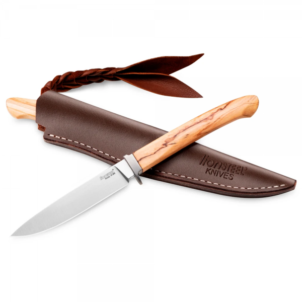 Нож Lionsteel Ago, Olive wood Brown