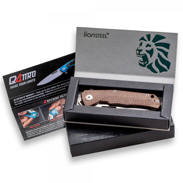 Ніж Lionsteel Q4ttro Titanium Grey