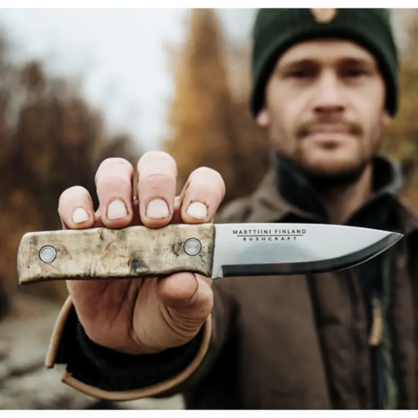 Нож Marttiini Tundra CB 11 см (нержавеющая сталь/береза/кожа) Black
