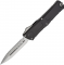 Ніж Microtech Combat Troodon Gen III Double Edge Stonewash, Full Serrated Blade Black 