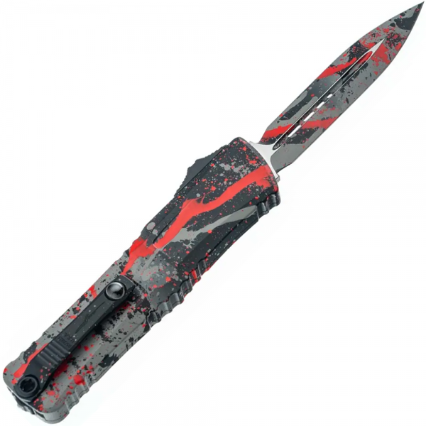 Нож Microtech Combat Troodon® D/E Gen III Signature Series Bull Shark Gray/ Black Red Splatter Standard