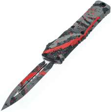 Ніж Microtech Combat Troodon® D/E Gen III Signature Series Bull Shark Gray/ Black Red Splatter Standard