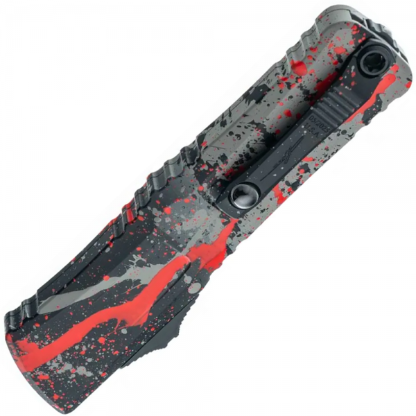 Нож Microtech Combat Troodon® D/E Gen III Signature Series Bull Shark Gray/ Black Red Splatter Standard