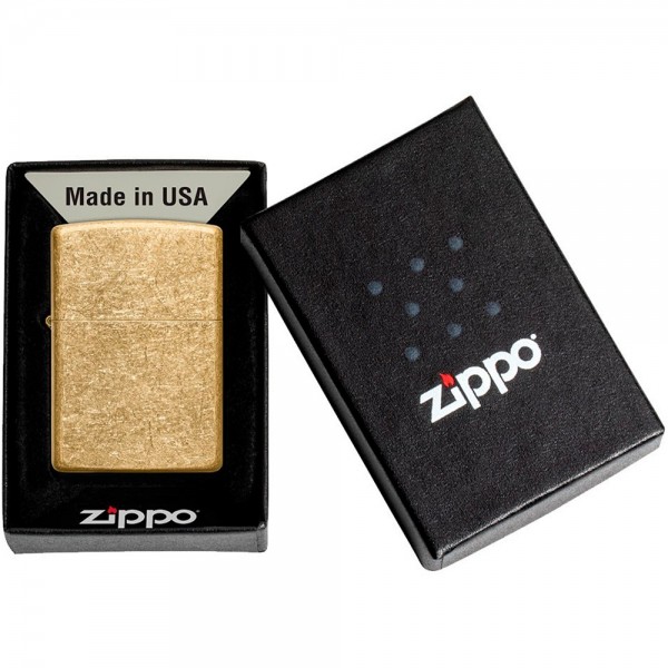 Зажигалка Zippo Regular Tumbled Brass 49477