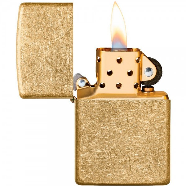 Зажигалка Zippo Regular Tumbled Brass 49477