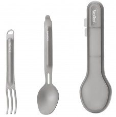 Туристичний набір ложка-виделка NexTool Titanium Tableware Set, титан