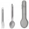 Туристичний набір ложка-виделка NexTool Titanium Tableware Set, титан