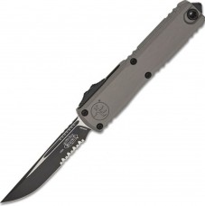 Ніж Microtech Ultratech GEN III OTF ZBP D/E tactical напівсеррейтор сірий