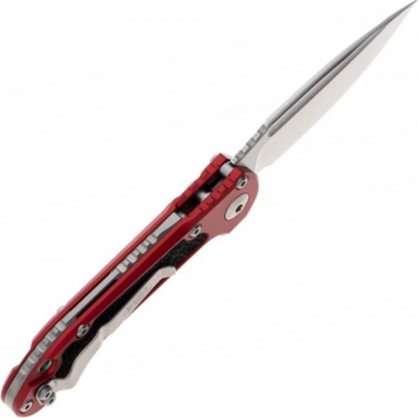 Нож Microtech L.U.D.T S/E Gen III, stonewash клинок, красная рукоятка