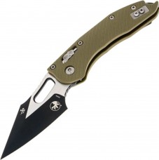 Ніж Microtech Stitch S/E Ram-Lock, fluted, чорний клинок, руків'я G10 OD green