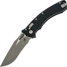 Нож Microtech Amphibian Ram-Lock, клинок Apoc Fluted, черная рукоять G10