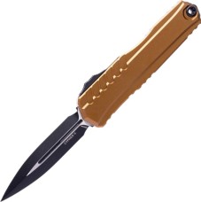 Нож Microtech Cypher II D/E OTF, черный клинок, рукоять tan