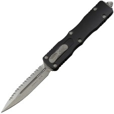 Нож Microtech Dirac Double Edge Stonewash FS, полусеррейтор