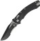 Ніж Microtech Amphibian Black Blade PS, напівсерейтор, Black