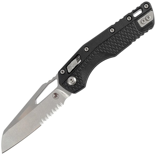 Ніж Microtech MSI Stonewash PS, напівсерейтор, Black