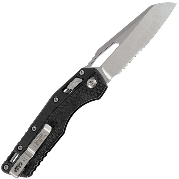 Ніж Microtech MSI Stonewash PS, напівсерейтор, Black