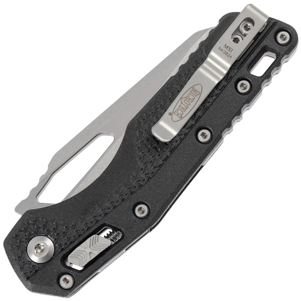 Ніж Microtech MSI Stonewash PS, напівсерейтор, Black