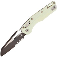 Нож Microtech MSI Black Blade, полусеррейтор White