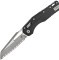 Ніж Microtech MSI Tri-Grip Injection Molded Black Blade Apocalyptic, серейтор Black