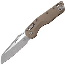 Нож Microtech MSI S/E Fluted G-10 Apocalyptic Partial Serrated Tan