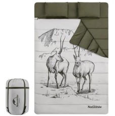 Спальний мішок двомісний з подушками Naturehike NH21MSD06, зелений