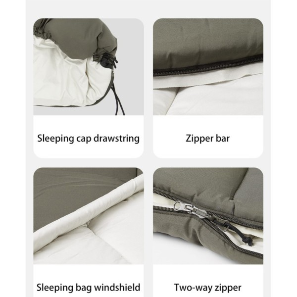 Спальник с капюшоном Naturehike LD350 CNK2300SD016, темно-зеленый