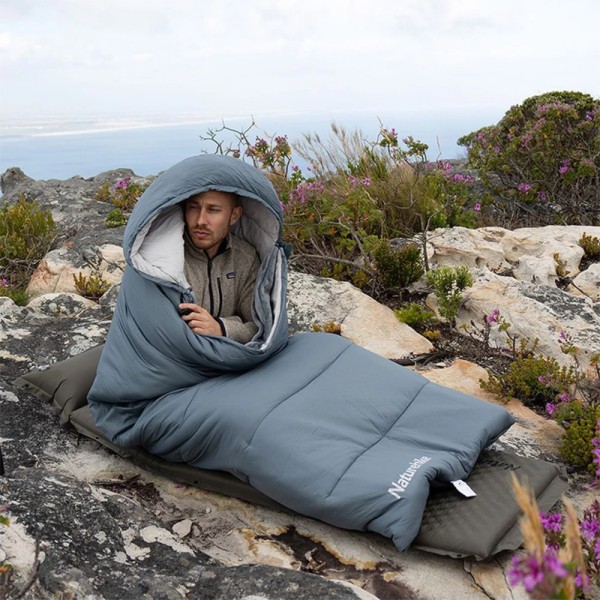 Спальный мешок с подогревом Naturehike BE400 CNK2300SD021, левый, серый