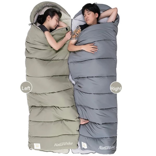 Спальный мешок с капюшоном Naturehike M300 NH20MSD02, зеленый, правый