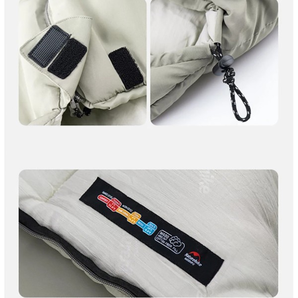 Спальный мешок с капюшоном Naturehike M300 NH20MSD02, зеленый, правый