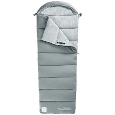 Спальний мішок з капюшоном Naturehike M180 NH20MSD02, правий сірий