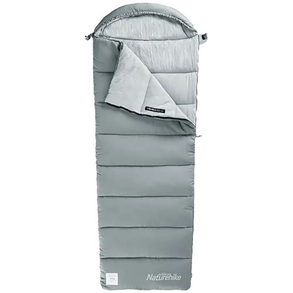 Спальный мешок с капюшоном Naturehike M180 NH20MSD02, правый серый