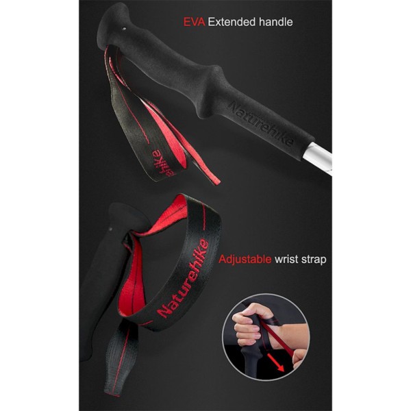 Трекинговая палка Naturehike ST06 NH17D006-D, 3-секционная, белая