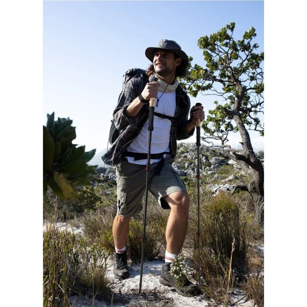 Трекинговfz палкf Naturehike NH20DS003, 135 см, черный/красный